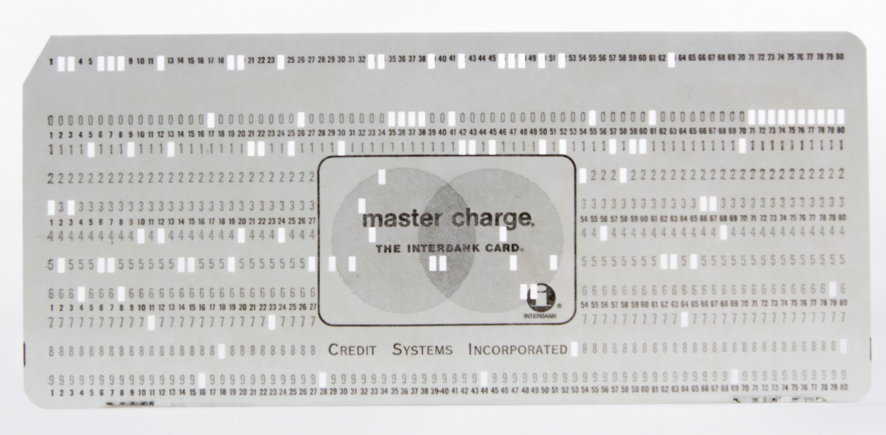 Mastercard punch card