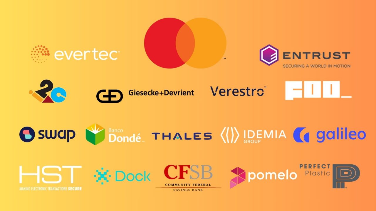Logo lockup of Mastercard's Fintech partners